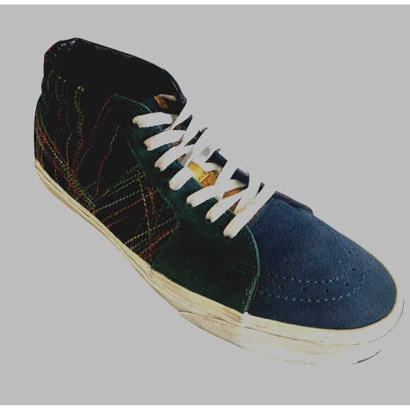 Vans Sk8-Mid Frenzy Dark Rainbow High Tops Skateboard Shoe Size 10.5 M /12 W - Picture 1 of 16